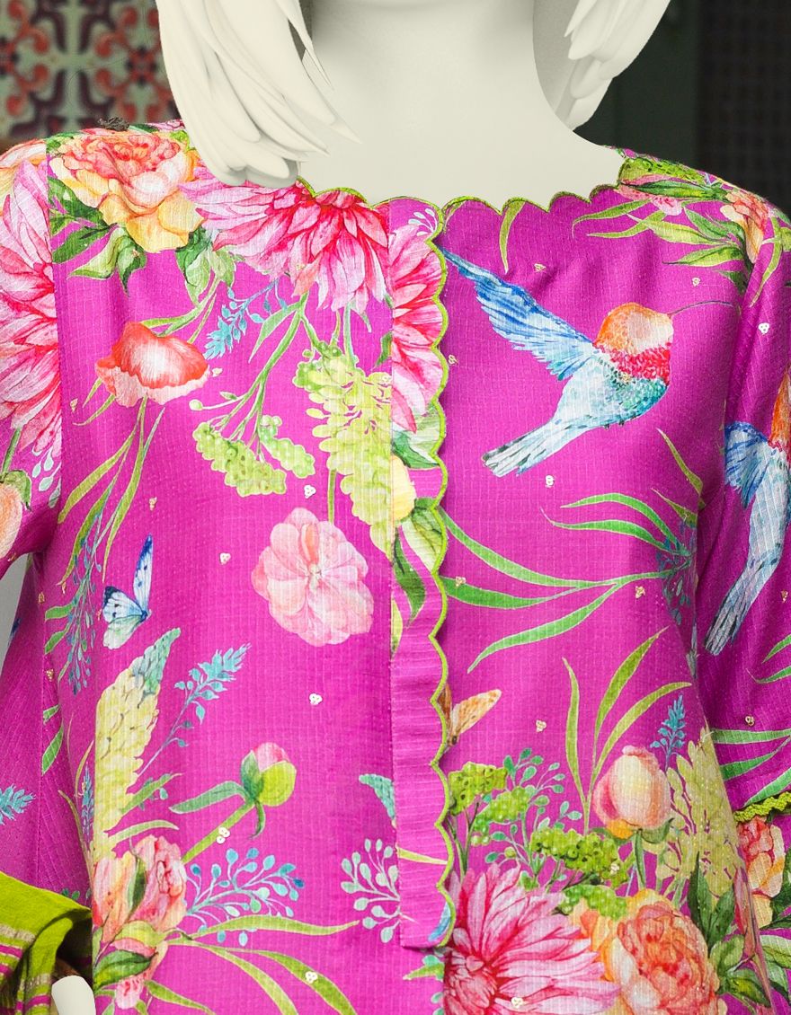 PINK LAWN 3PC UNSTITCHED | JLAWN-S-US-21-358 ZHENYA - Image 3