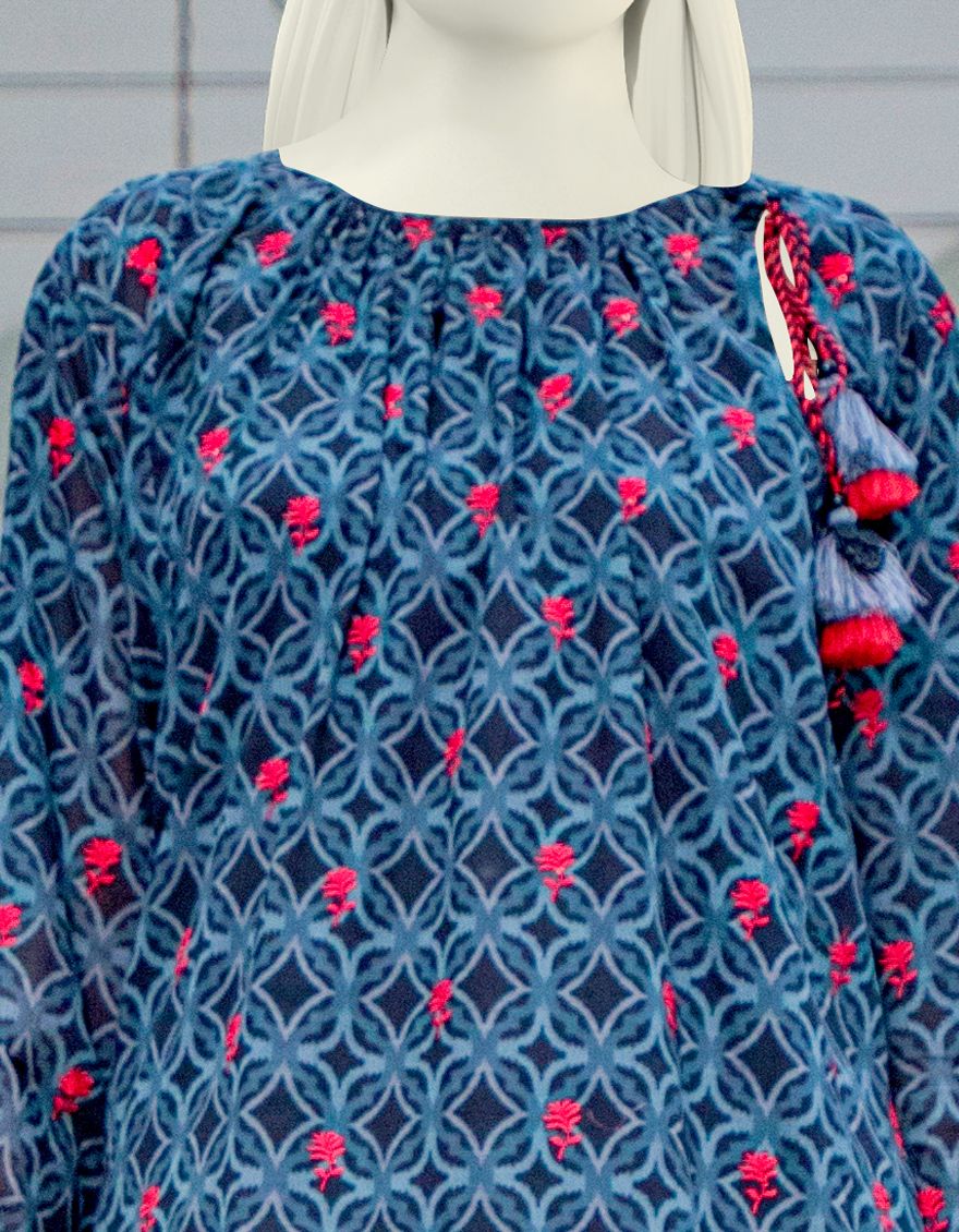 BLACK-GREY LAWN 3PC UNSTITCHED | JLAWN-S-US-21-708 EMERIE - Image 2