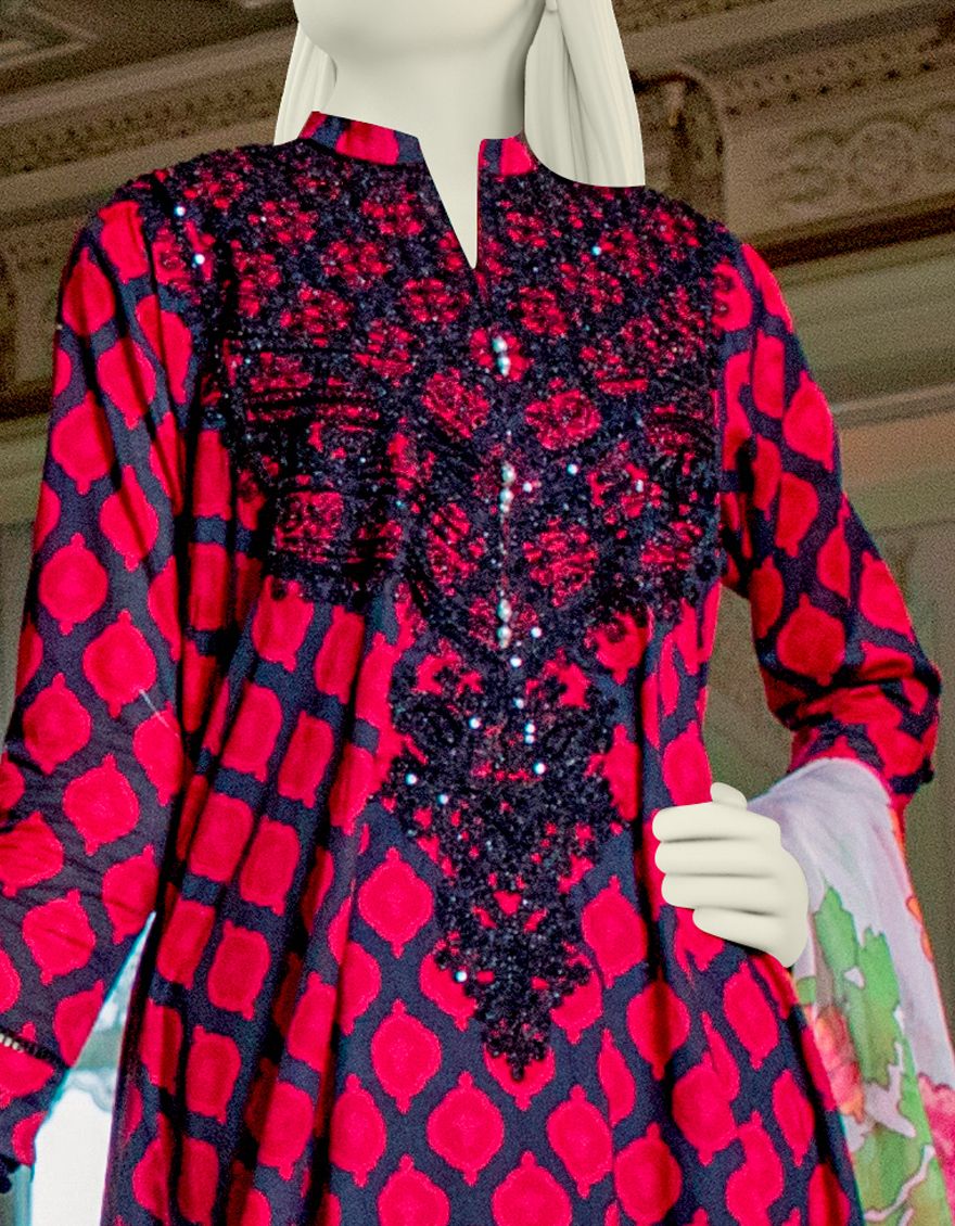 BLACK LAWN 3PC UNSTITCHED | JLAWN-S-US-21-710 MIRABELLE - Image 2