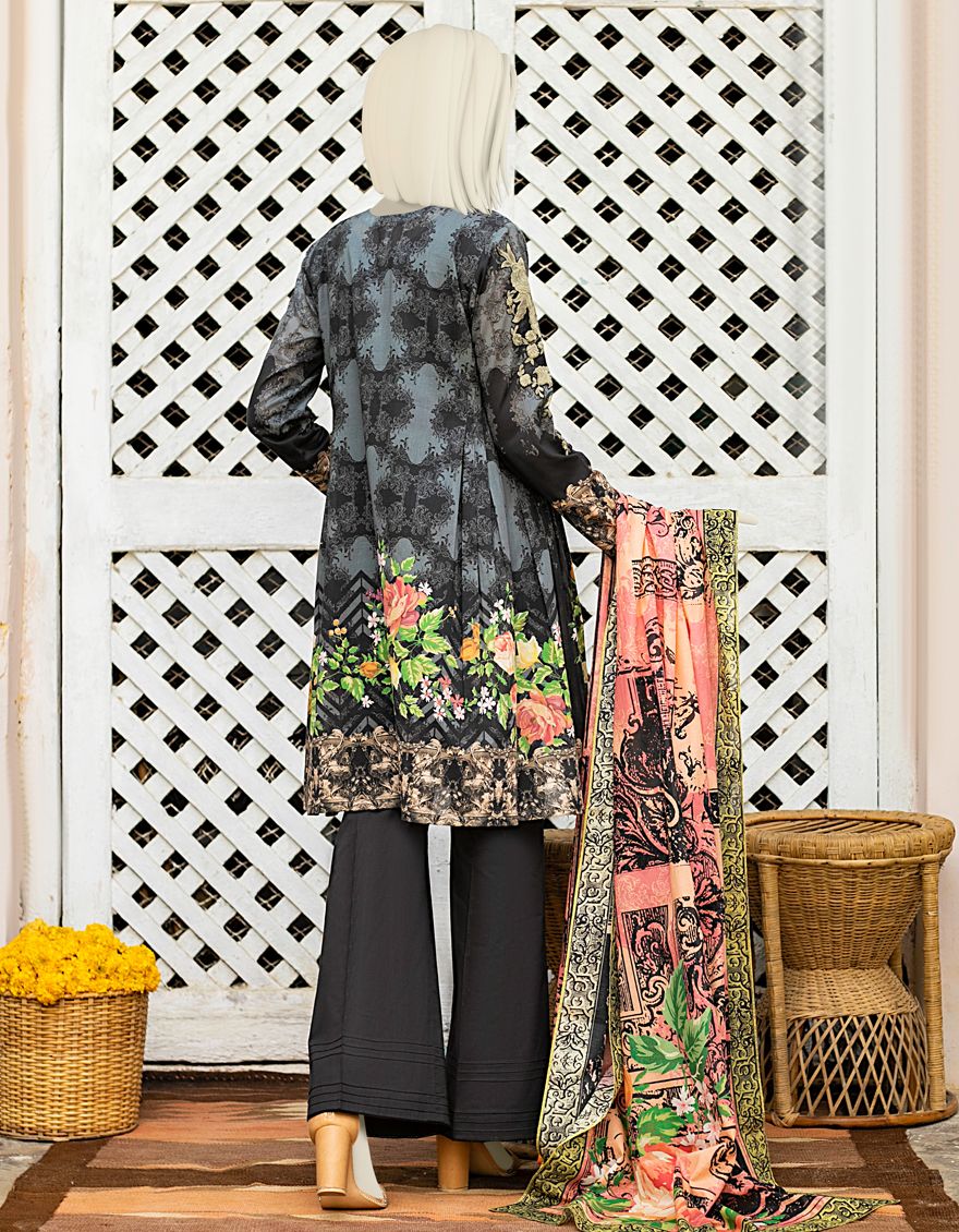 BLACK LAWN 3PC UNSTITCHED | JLAWN-S-US-21-721 ARCHES - Image 4