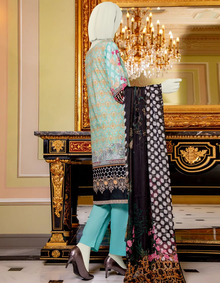 FEROZI LAWN 3PC UNSTITCHED | JLAWN-S-US-21-733 PASTEL HAZE - Image 3