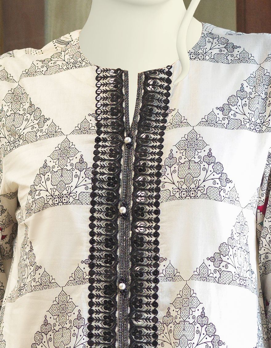 OFF WHITE LAWN 3PC UNSTITCHED | JLAWN-S-US-21-735 AMBURAN - Image 2