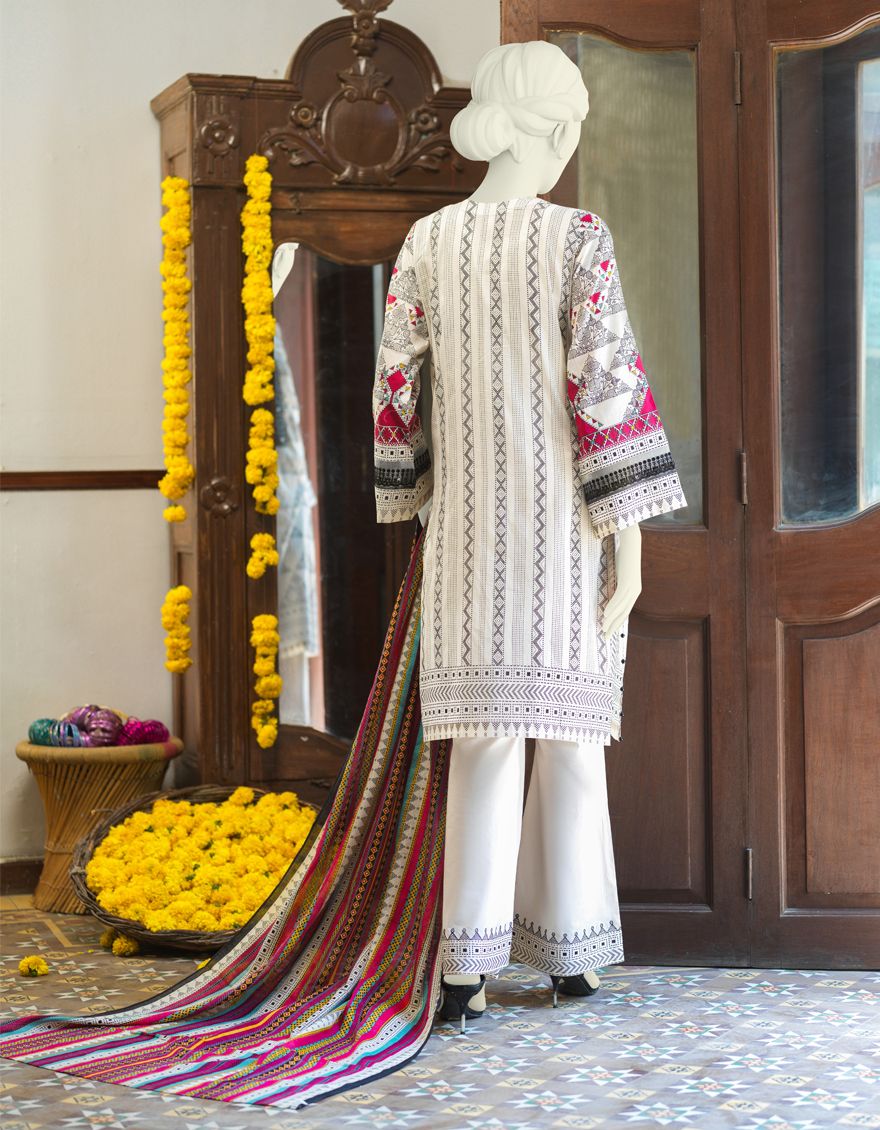 OFF WHITE LAWN 3PC UNSTITCHED | JLAWN-S-US-21-735 AMBURAN - Image 3