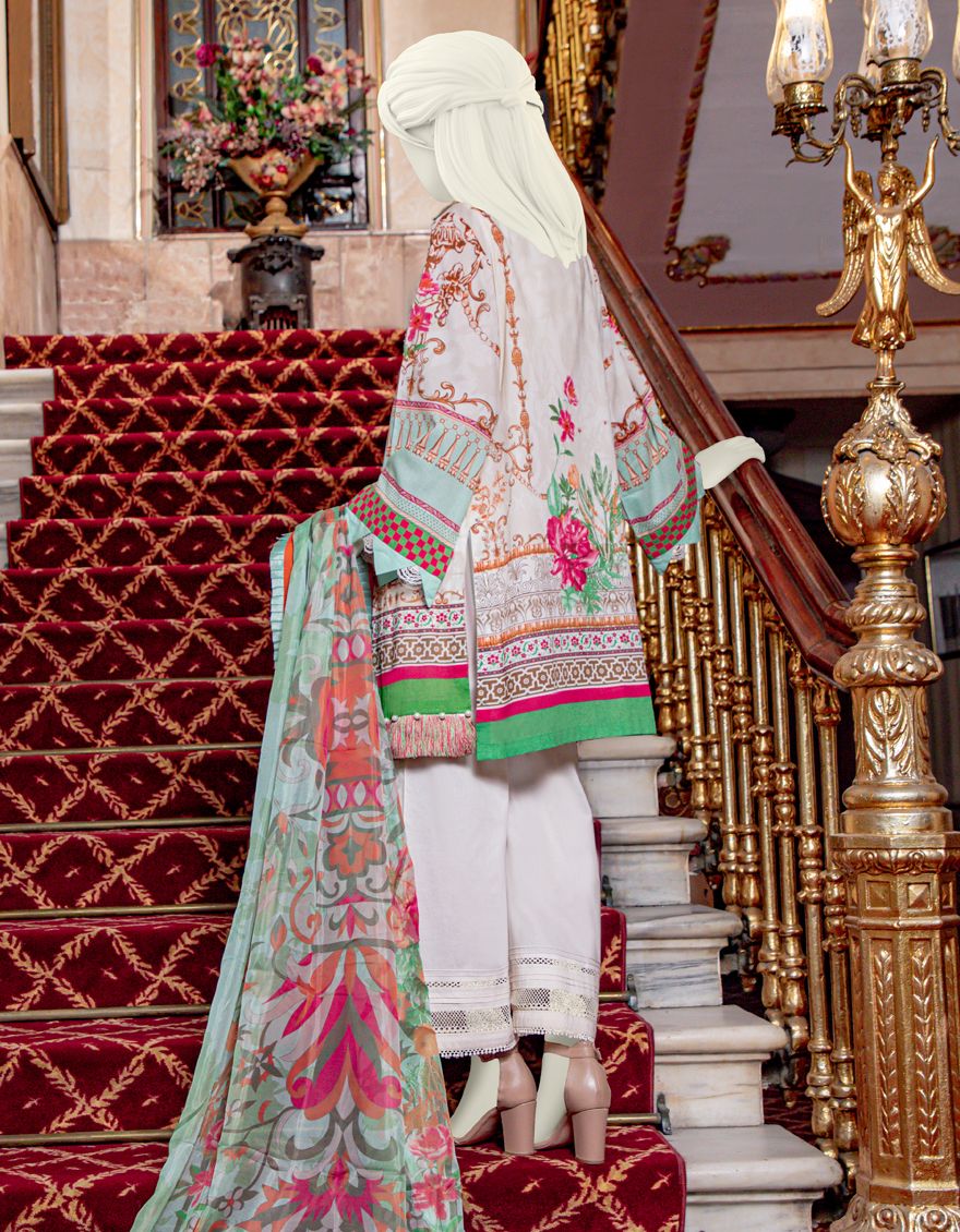 BEIGE LAWN 3PC UNSTITCHED | JLAWN-S-US-21-751 ESSENTIAL - Image 3