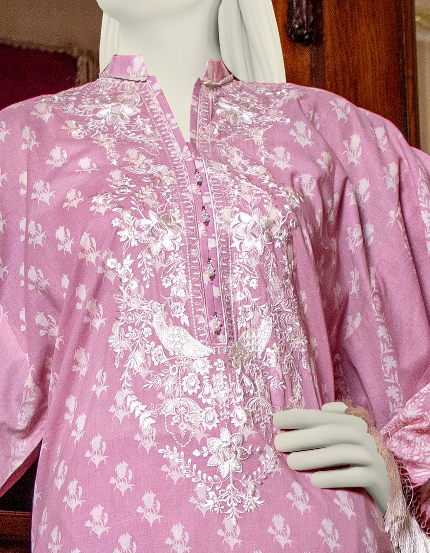 TEA PINK LAWN 3PC UNSTITCHED | JLAWN-S-US-21-761/A HAVEN - Image 2
