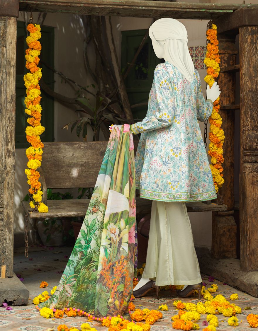 SKY BLUE LAWN 3PC UNSTITCHED | JLAWN-S-US-21-772/A MARRIANE - Image 2