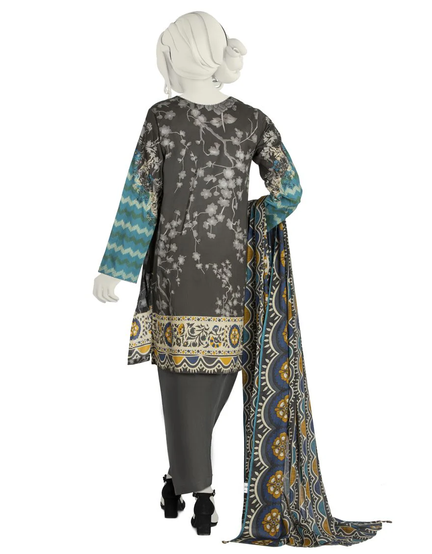 GREY LAWN 3PC STITCHED | JLAWN-S-US-22-005/S JASMINE-1-22 - Image 2