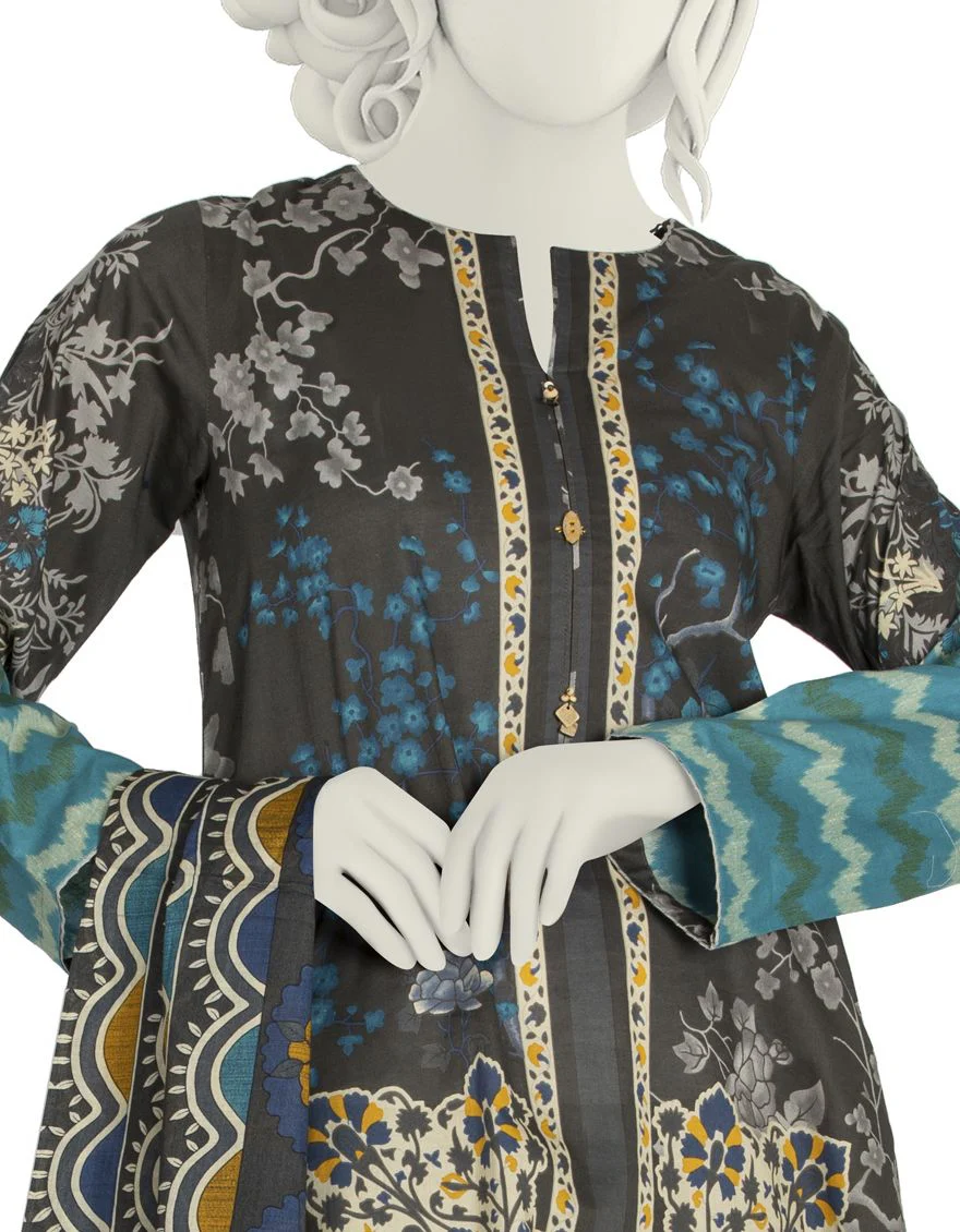 GREY LAWN 3PC STITCHED | JLAWN-S-US-22-005/S JASMINE-1-22 - Image 3