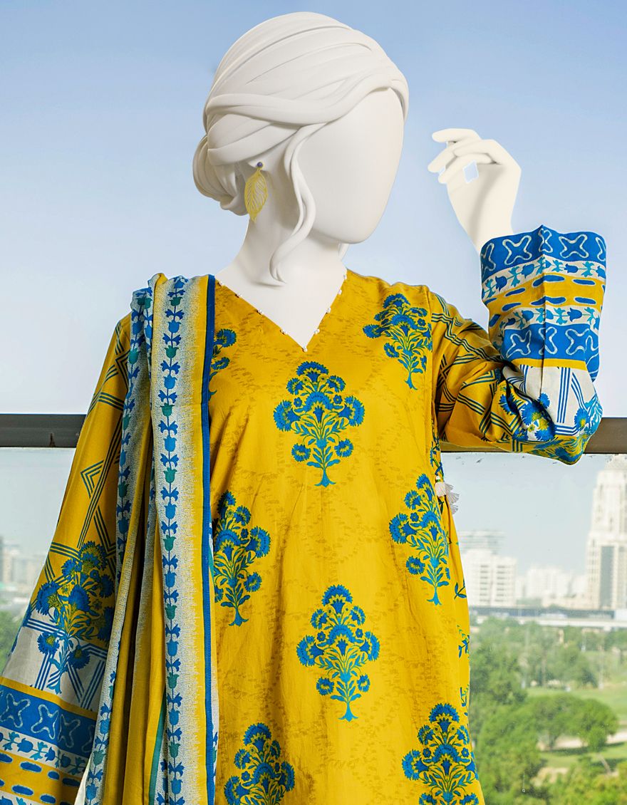 YELLOW LAWN 3PC STITCHED | JLAWN-S-US-22-006/S MALWA-1-22 - Image 3