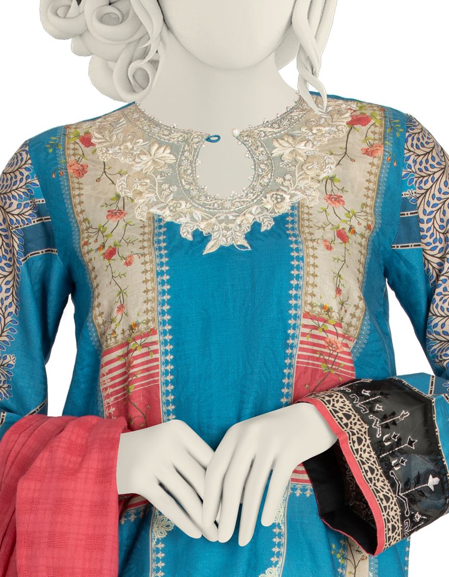 BLUE 3PC STITCHED | JLAWN-S-US-22-010/S BLOOM - Image 3