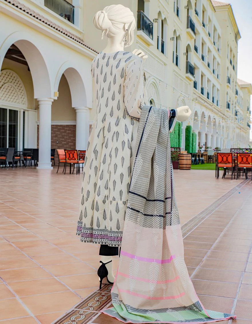 OFF WHITE LAWN 3PC UNSTITCHED | JLAWN-S-US-22-018 QUARTZ - Image 3