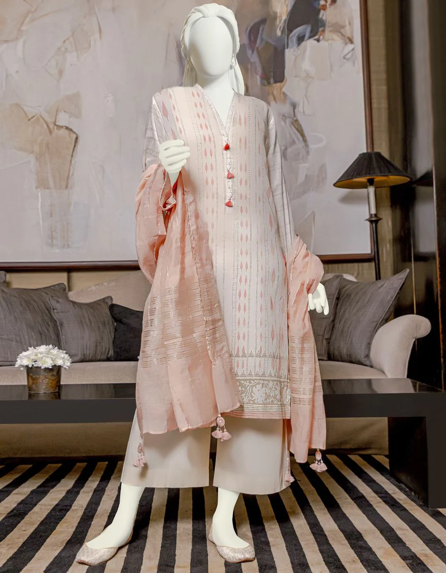 OFF WHITE LAWN 3PC UNSTITCHED | JLAWN-S-US-22-023 MARBLE - Image 3