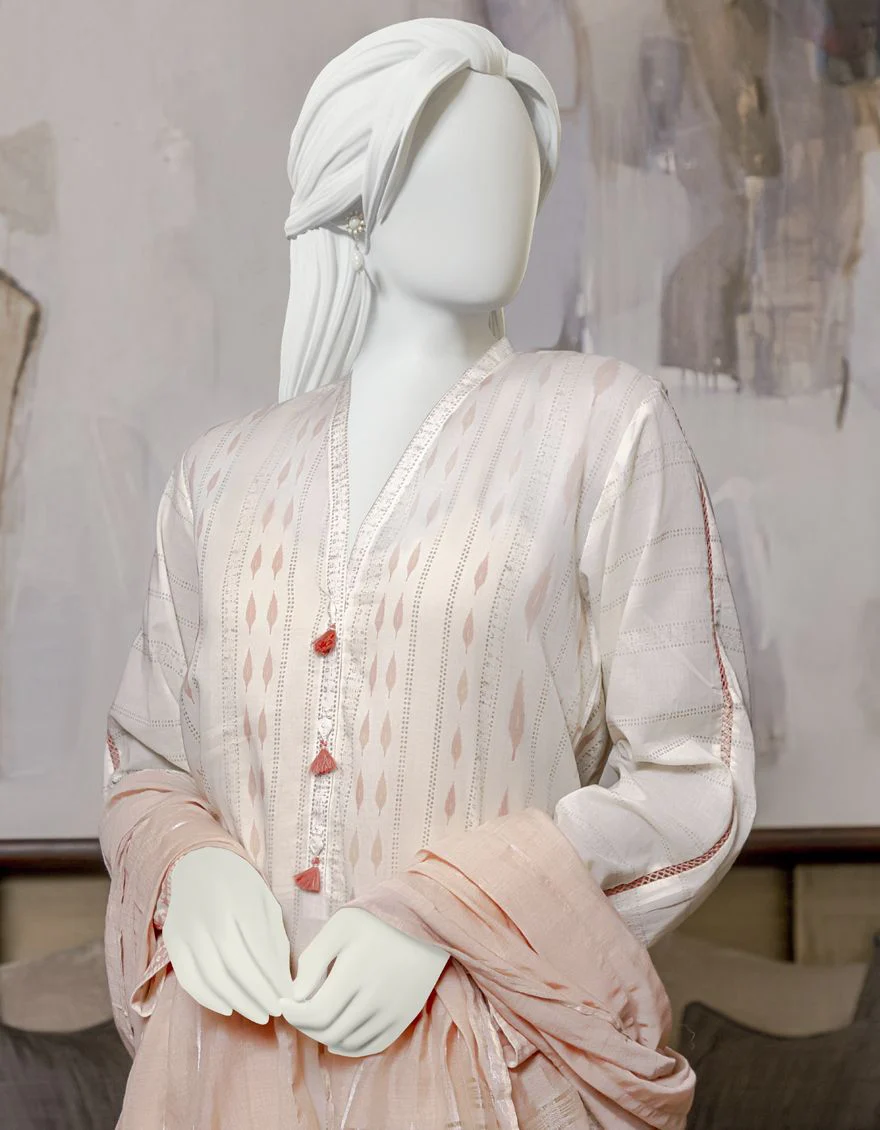 OFF WHITE LAWN 3PC STITCHED | JLAWN-S-US-22-023/S MARBLE - Image 2