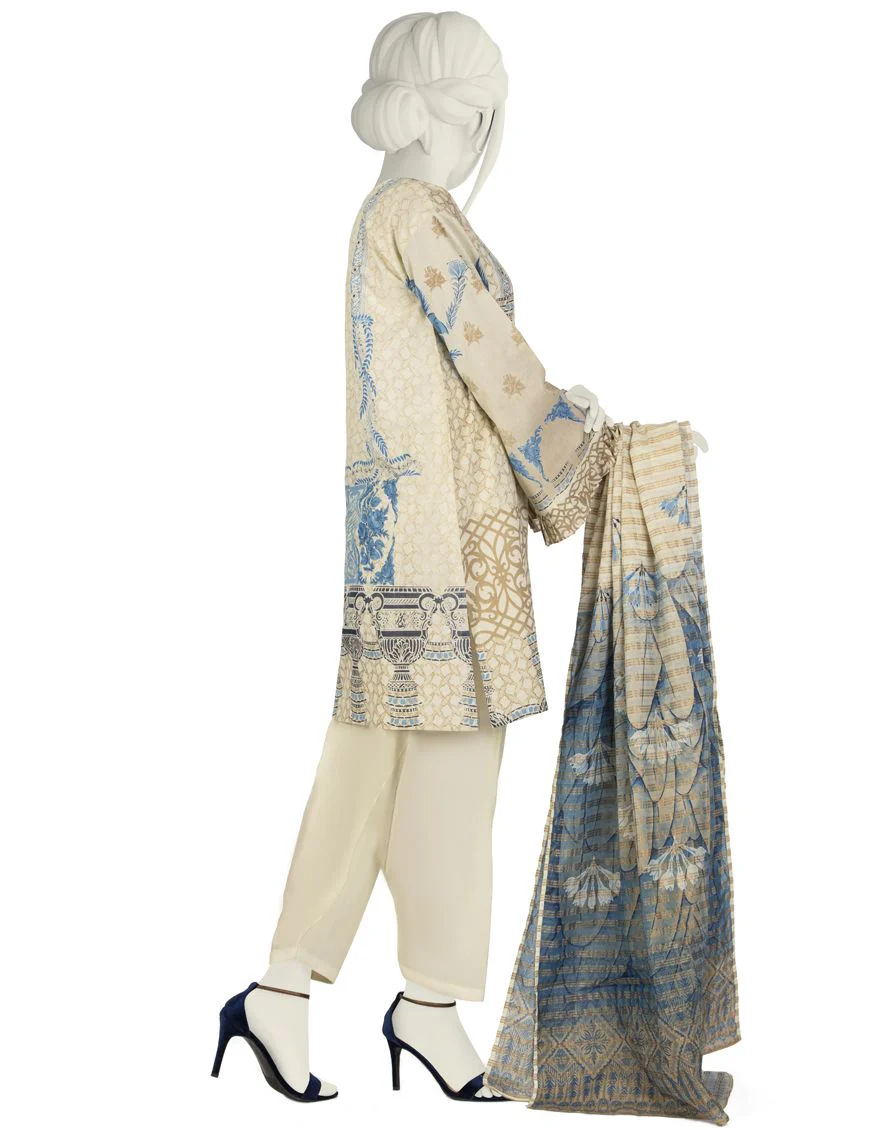 OFF WHITE LAWN 3PC STITCHED | JLAWN-S-US-22-029/S CANSU - Image 2
