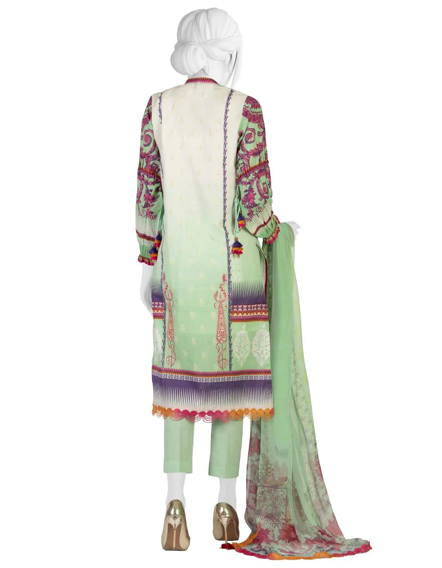 GREEN LAWN 3PC STITCHED | JLAWN-S-US-22-032/S FINE PINE - Image 3
