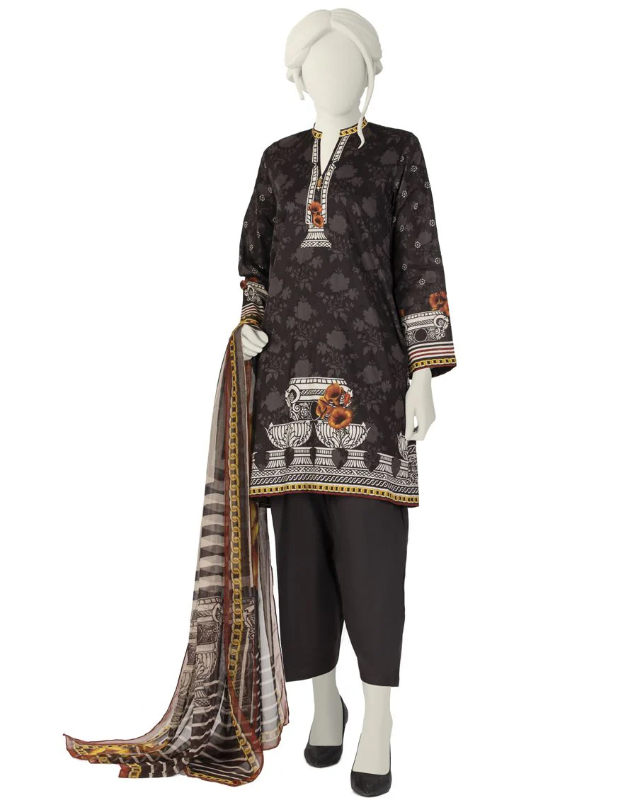 BROWN LAWN 3PC STITCHED | JLAWN-S-US-22-035/S BOLD TYPE