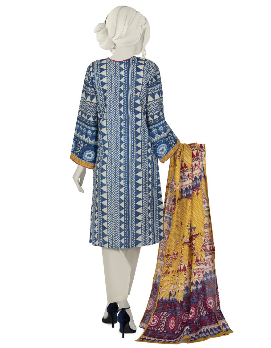 BLUE LAWN 3PC STITCHED | JLAWN-S-US-22-039/S FUJI - Image 2