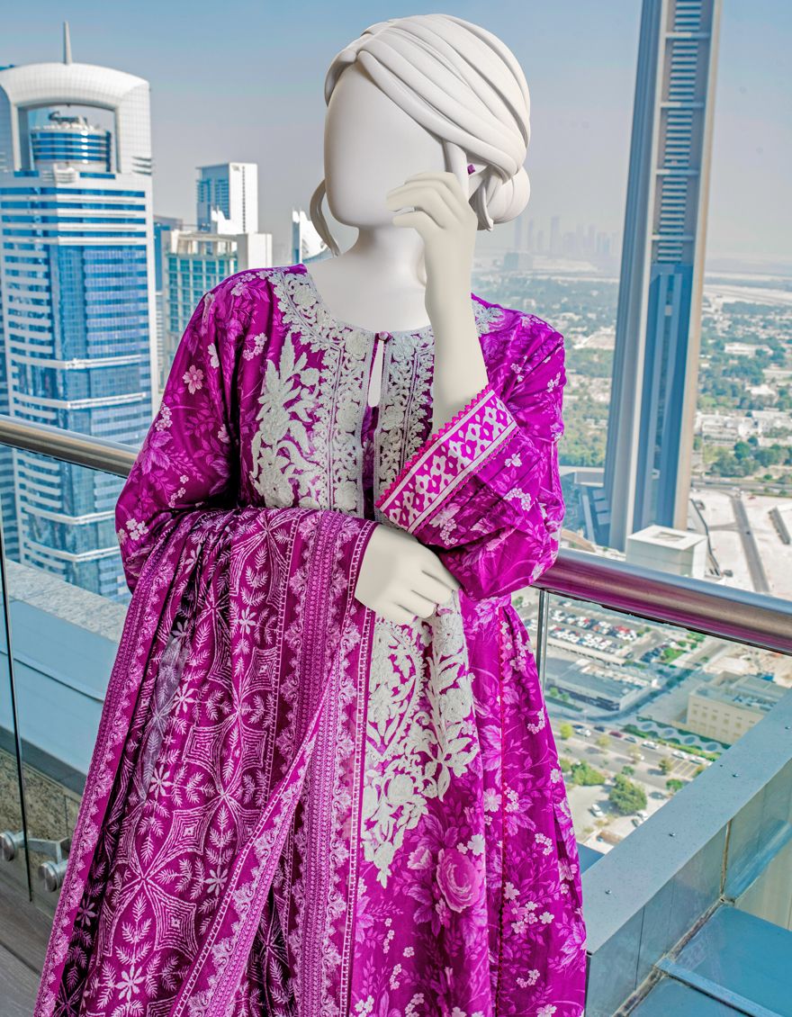 PURPLE LAWN 3PC UNSTITCHED | JLAWN-S-US-22-040 KAITO - Image 3