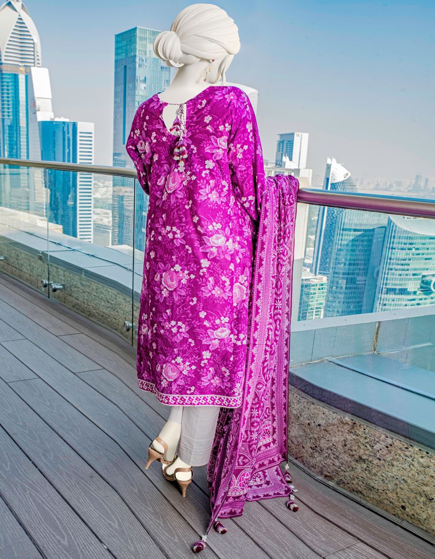 PURPLE LAWN 3PC UNSTITCHED | JLAWN-S-US-22-040 KAITO - Image 4