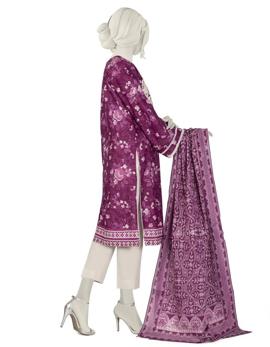 PURPLE LAWN 3PC STITCHED | JLAWN-S-US-22-040/S KAITO - Image 2