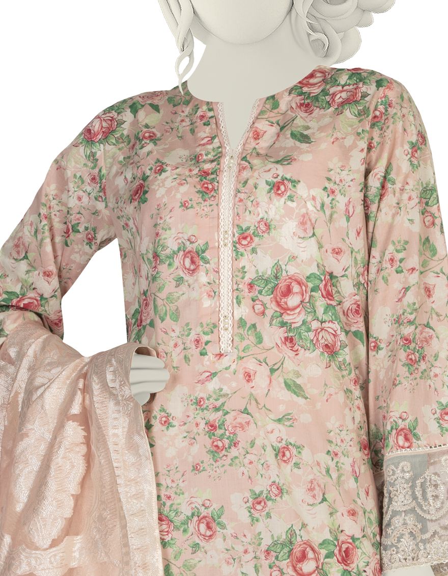PINK LAWN 3PC STITCHED | JLAWN-S-US-22-047/S MEHTAB - Image 3