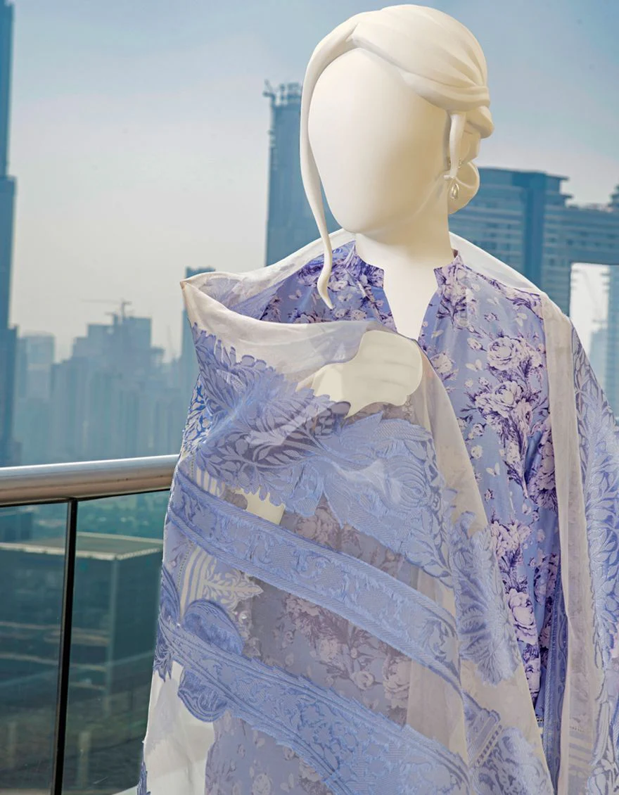 PURPLE 3PC UNSTITCHED | JLAWN-S-US-22-048 ARAM - Image 2