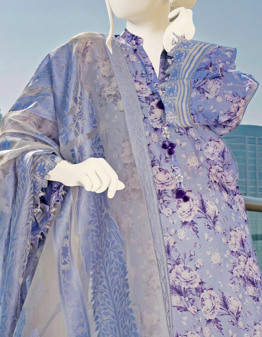 PURPLE 3PC UNSTITCHED | JLAWN-S-US-22-048 ARAM - Image 4