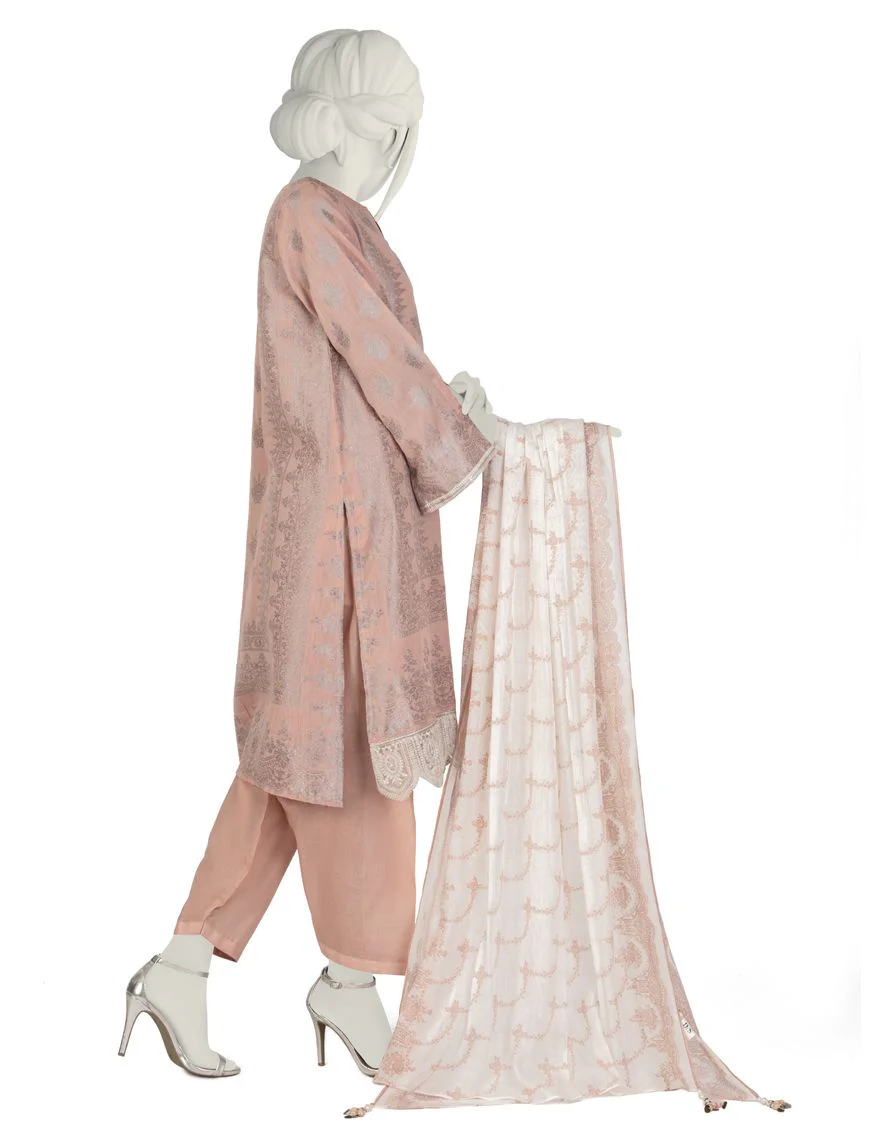 PINK JACQUARD 3PC STITCHED | JLAWN-S-US-22-054/S NICHA K - Image 2