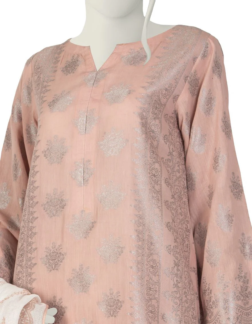 PINK JACQUARD 3PC STITCHED | JLAWN-S-US-22-054/S NICHA K - Image 3