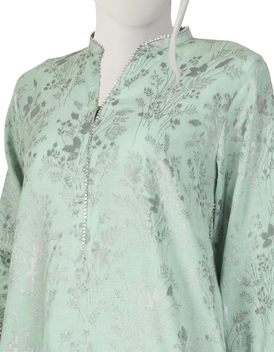 SEA GREEN JACQUARD 3PC STITCHED | JLAWN-S-US-22-055/S IMOGEN - Image 3
