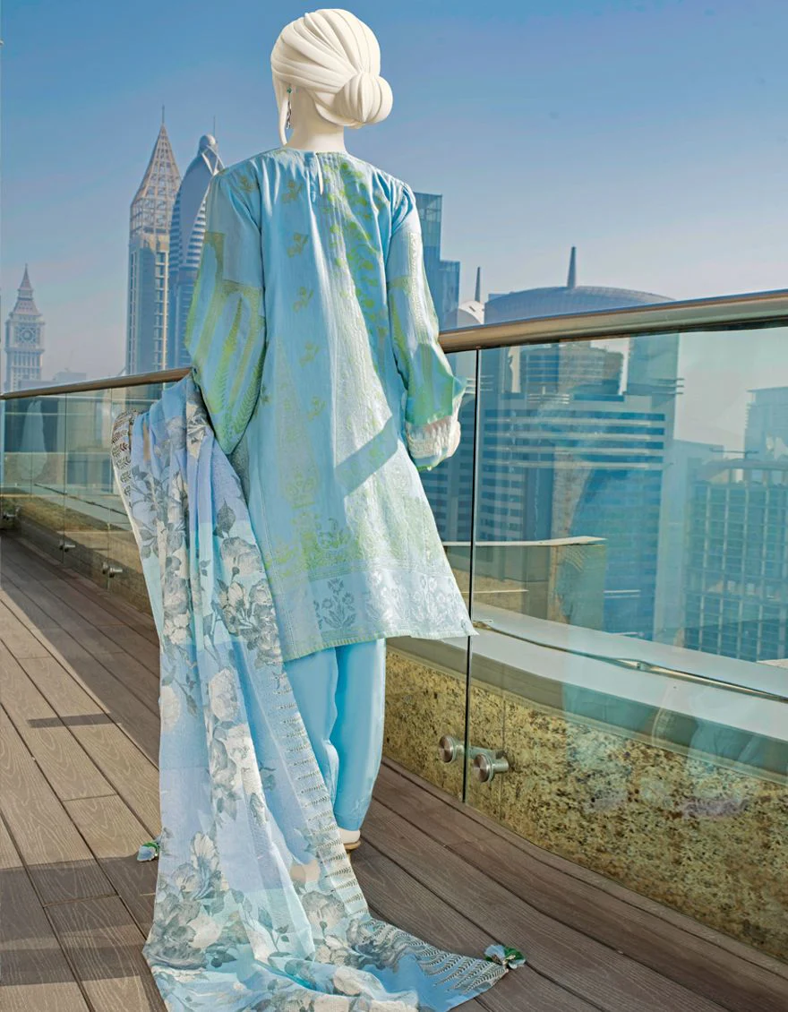 BLUE LAWN 3PC UNSTITCHED | JLAWN-S-US-22-056 MANELI - Image 4