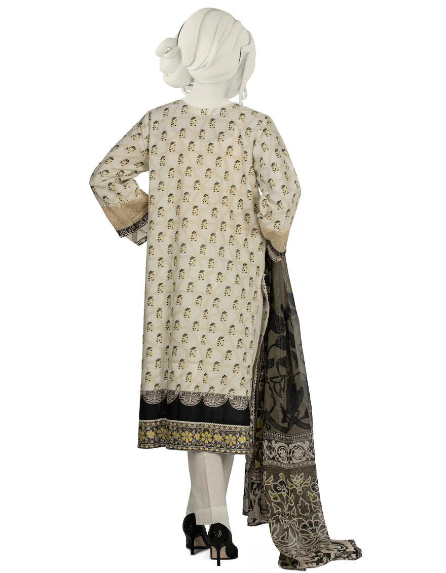 BEIGE LAWN 3PC STITCHED | JLAWN-S-US-22-061/S TURLY ETHNIC - Image 3
