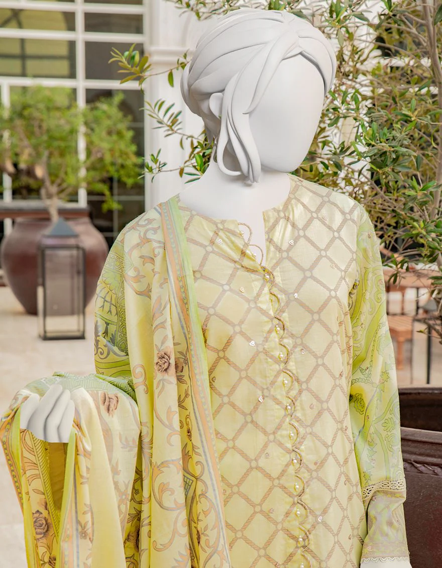 CREAM LAWN 3PC UNSTITCHED | JLAWN-S-US-22-063 ASIL - Image 3
