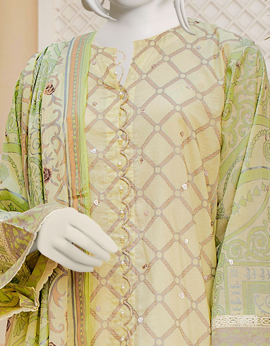 CREAM LAWN 3PC UNSTITCHED | JLAWN-S-US-22-063 ASIL - Image 4