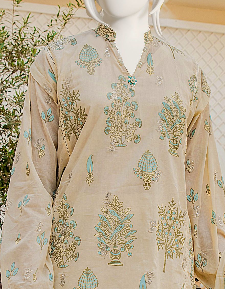 OFF WHITE LAWN 3PC UNSTITCHED | JLAWN-S-US-22-066 ANDAZ - Image 4
