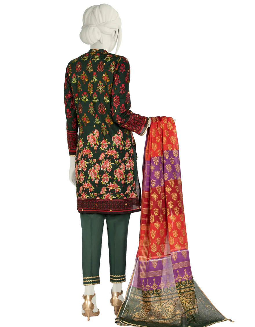 GREEN LAWN 3PC STITCHED | JLAWN-S-US-22-068/S HIRAYA - Image 3