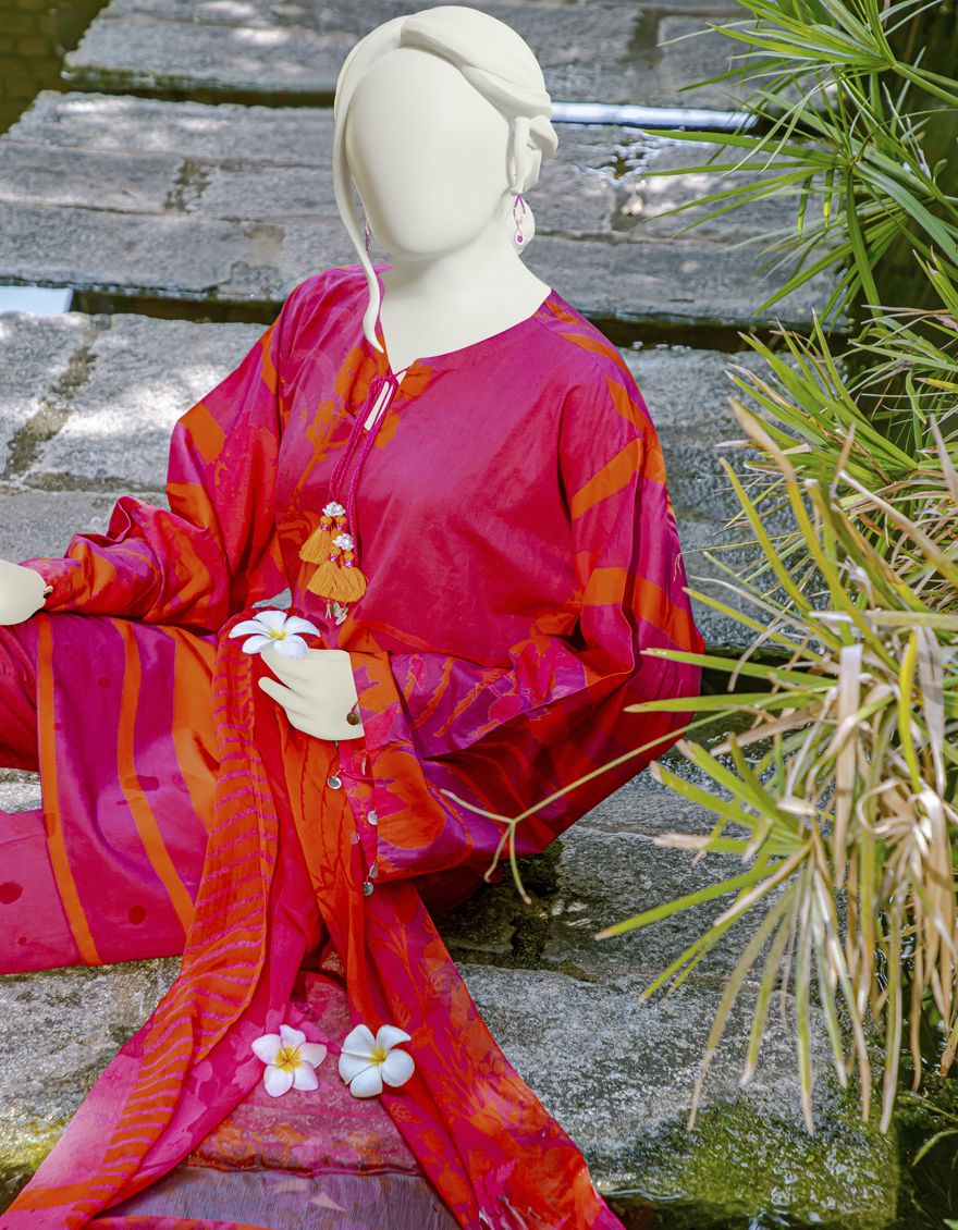 MAROON 3PC UNSTITCHED | JLAWN-S-US-22-071 SOUTA - Image 2