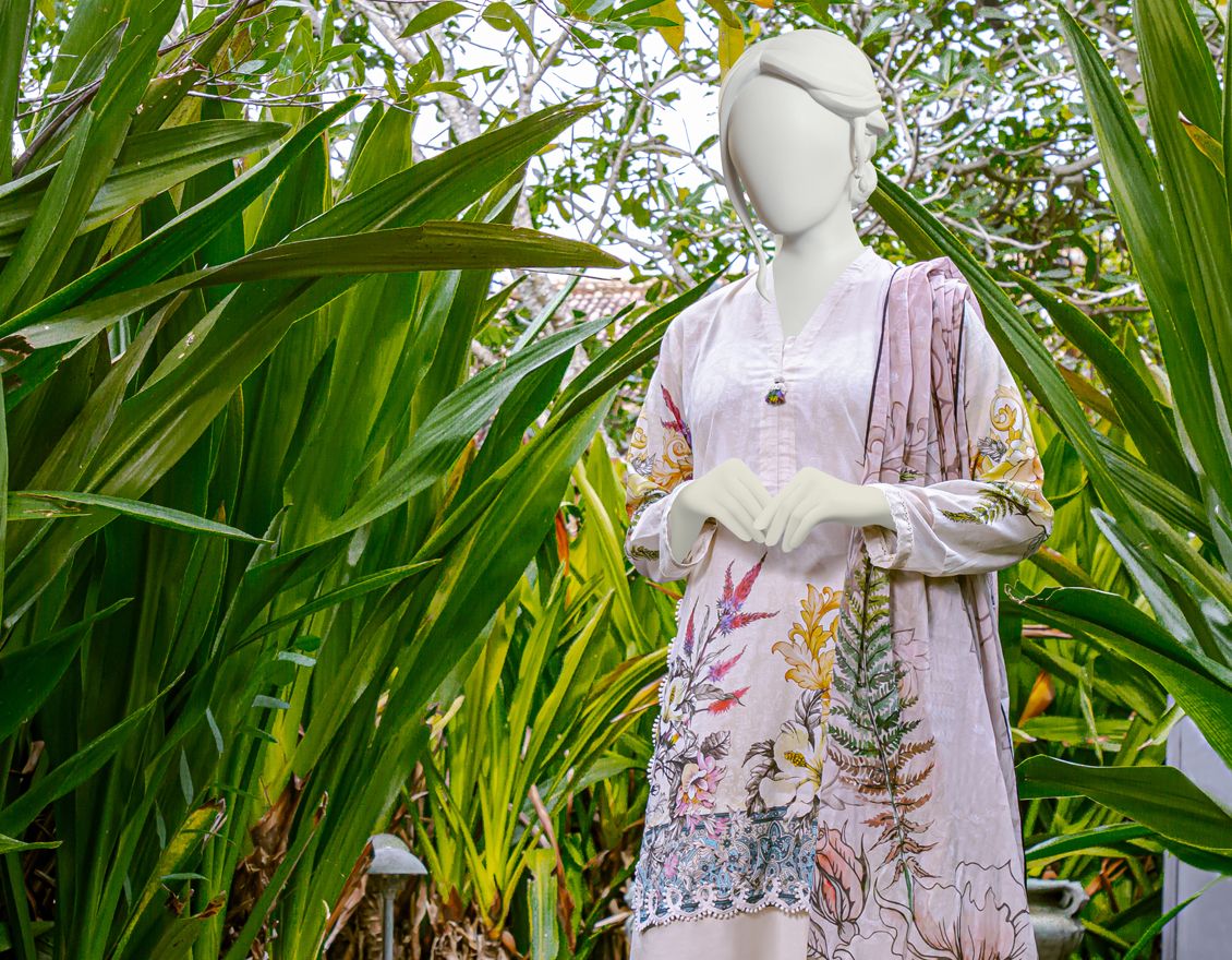 OFF WHITE 3PC UNSTITCHED | JLAWN-S-US-22-119 SPRING - Image 2