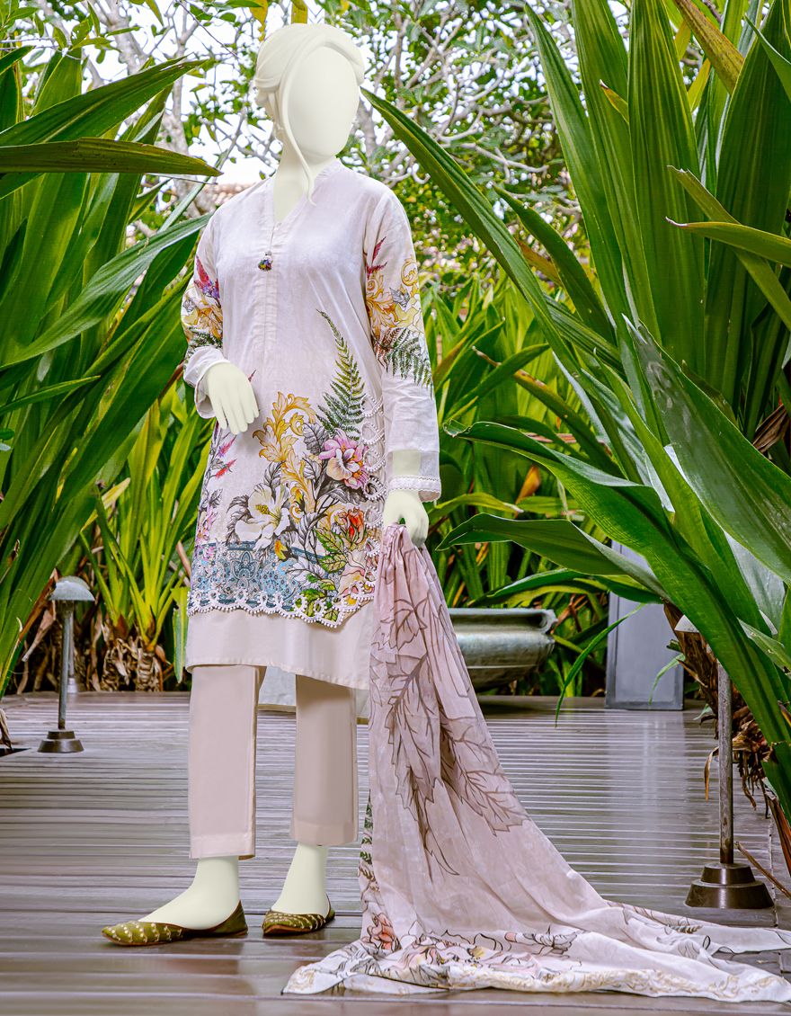 OFF WHITE 3PC UNSTITCHED | JLAWN-S-US-22-119 SPRING - Image 4