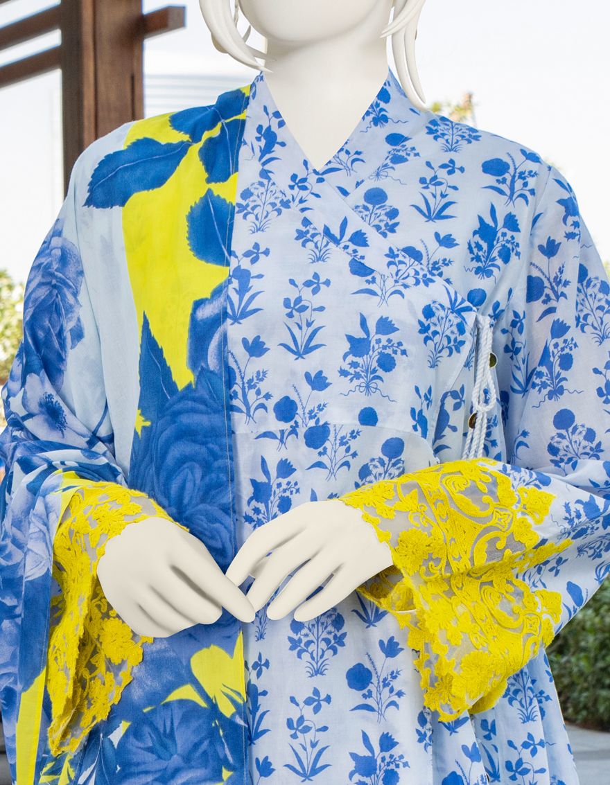 BLUE LAWN 3PC UNSTITCHED | JLAWN-S-US-22-129 ERICK - Image 4