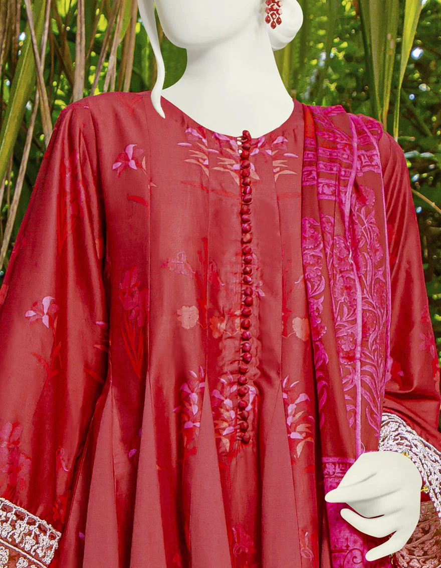MAROON 3PC UNSTITCHED | JLAWN-S-US-22-131 MUYI - Image 3