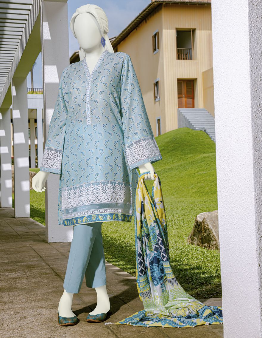 BLUE-YELLOW LAWN 3PC UNSTITCHED | JLAWN-S-US-22-132 ZERIC - Image 4
