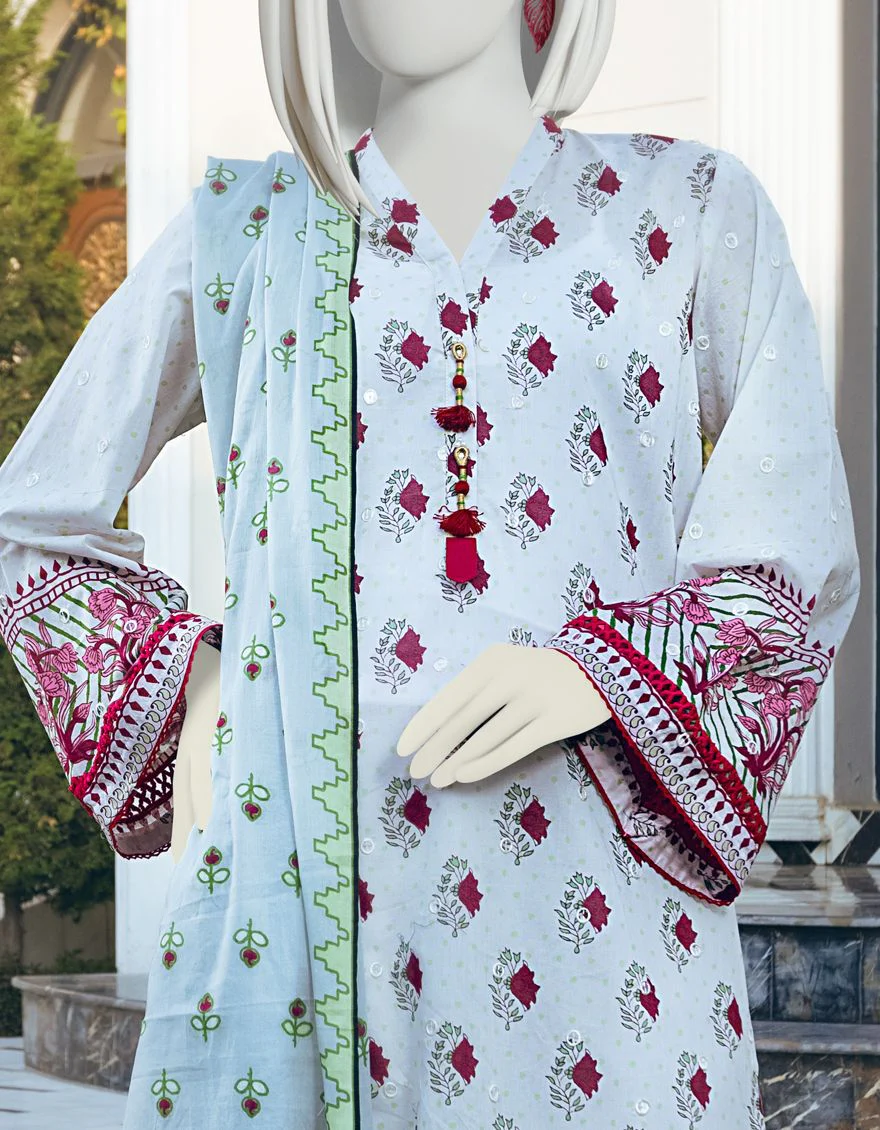 RED-WHITE 3PC UNSTITCHED | JLAWN-S-US-22-142 MEADOWS - Image 3