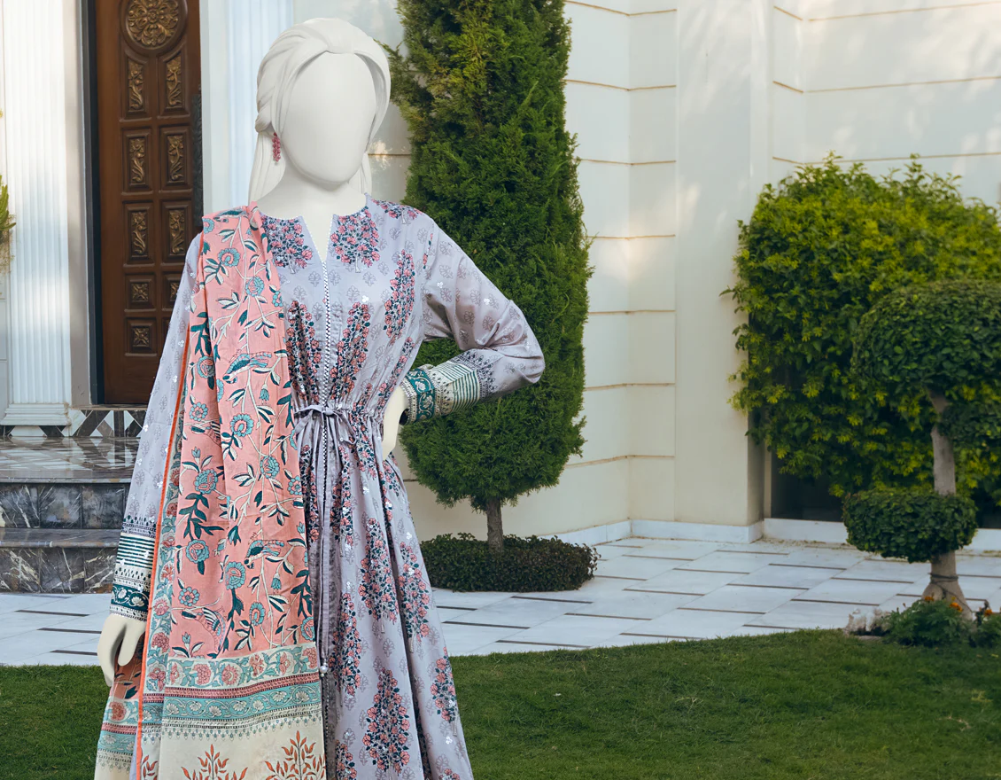 MULTICOLOR LAWN 3PC UNSTITCHED | JLAWN-S-US-22-143 MORROR ROSE - Image 3