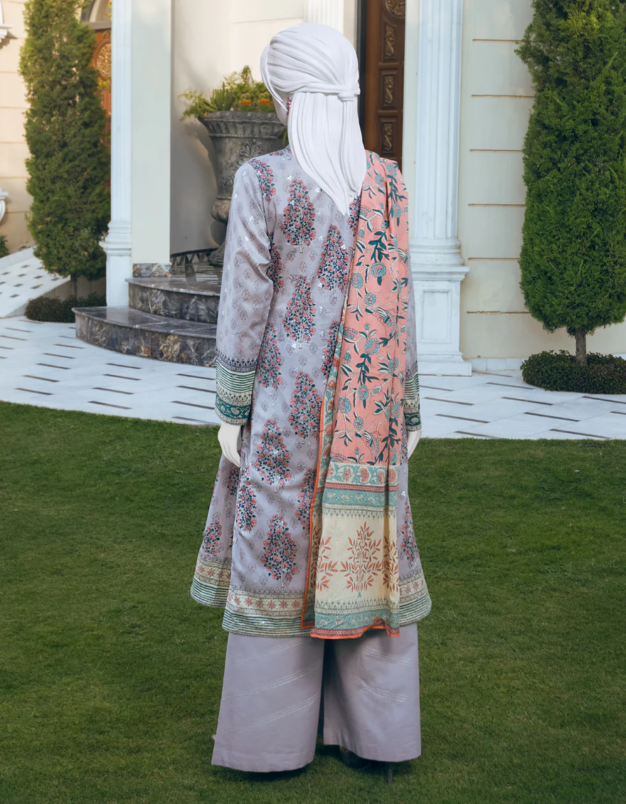 MULTICOLOR LAWN 3PC UNSTITCHED | JLAWN-S-US-22-143 MORROR ROSE - Image 4
