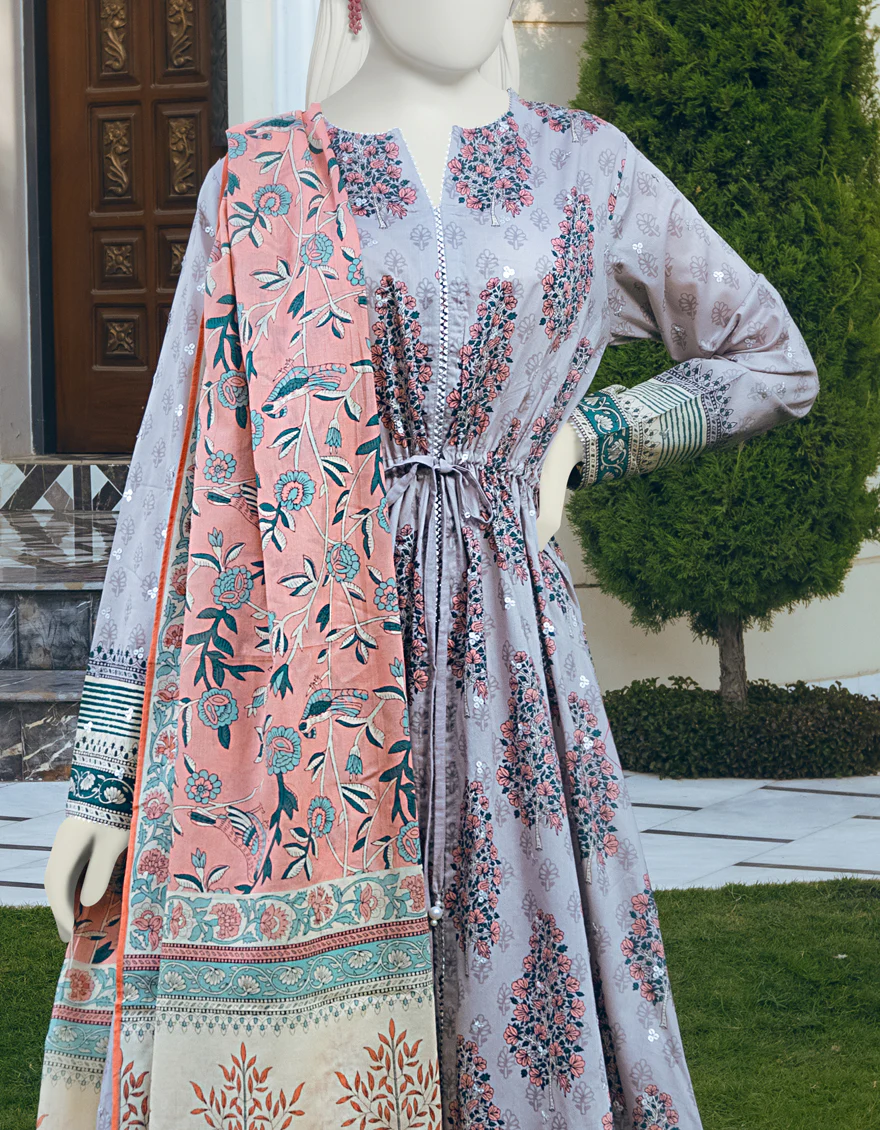 MULTICOLOR LAWN 3PC UNSTITCHED | JLAWN-S-US-22-143 MORROR ROSE - Image 5