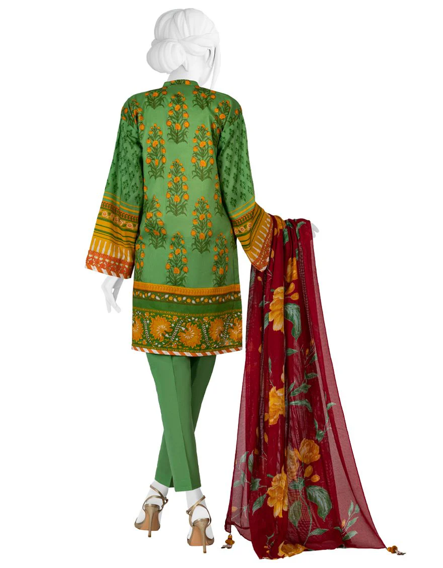 YELLOW-GREEN 3PC UNSTITCHED | JLAWN-S-US-22-150 RAKAT - Image 3