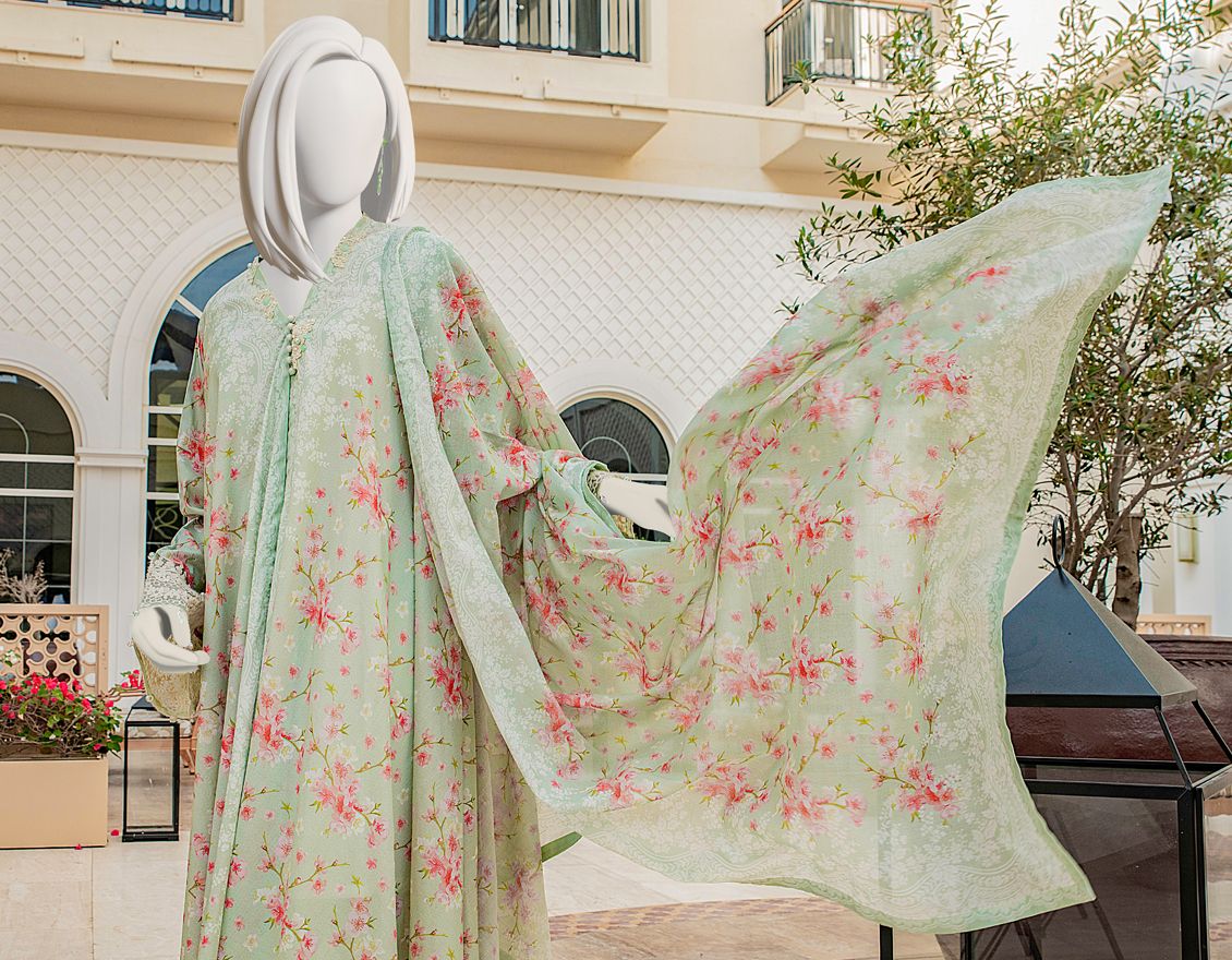 PISTACHIO LAWN 3PC UNSTITCHED | JLAWN-S-US-22-158 KESTER - Image 3