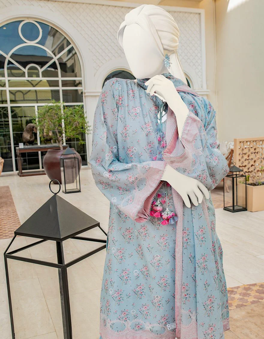 PEACH-FEROZI LAWN 3PC UNSTITCHED | JLAWN-S-US-22-159 JULEP - Image 2