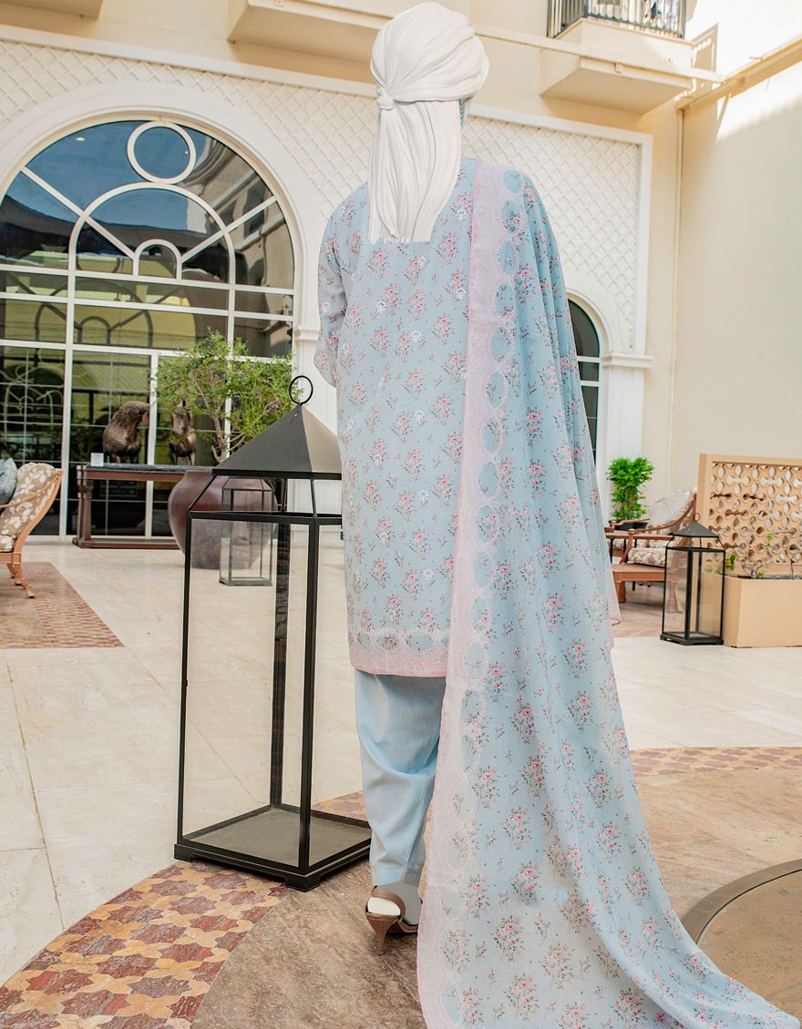 PEACH-FEROZI LAWN 3PC UNSTITCHED | JLAWN-S-US-22-159 JULEP - Image 3